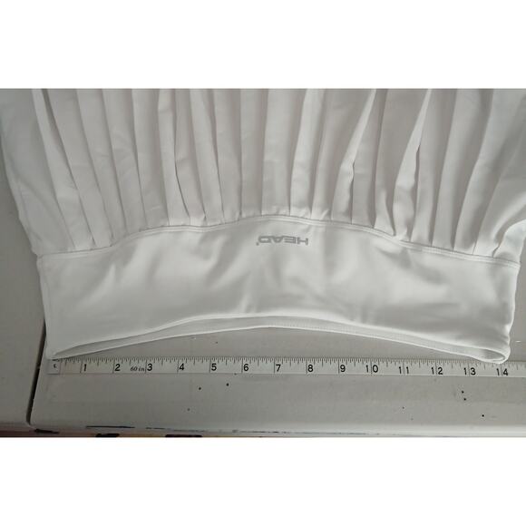 Head White Performace Pleated Mini Skirt Womens MD Tennis Pickleball Gym Fitness - Picture 7 of 11